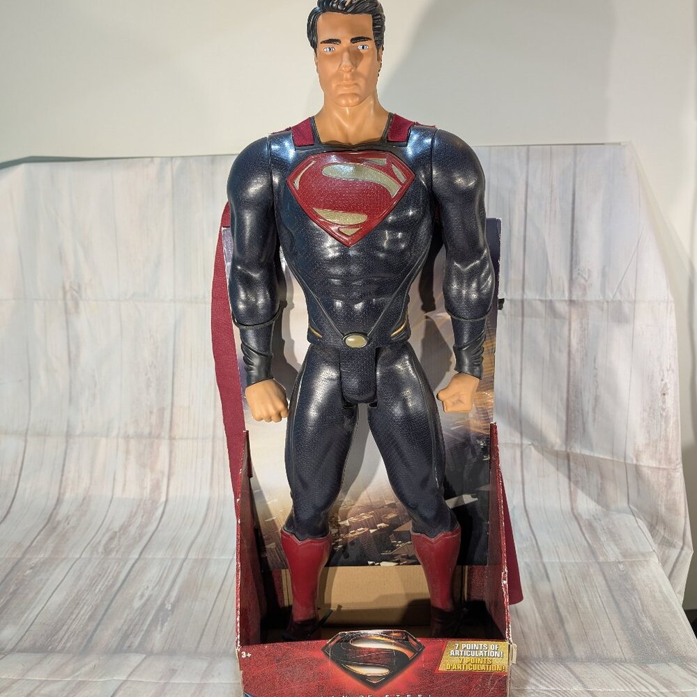 DC Comics JAKKS Pacific Blue Plastic 31-Inch Man of Steel Superman Action Figure